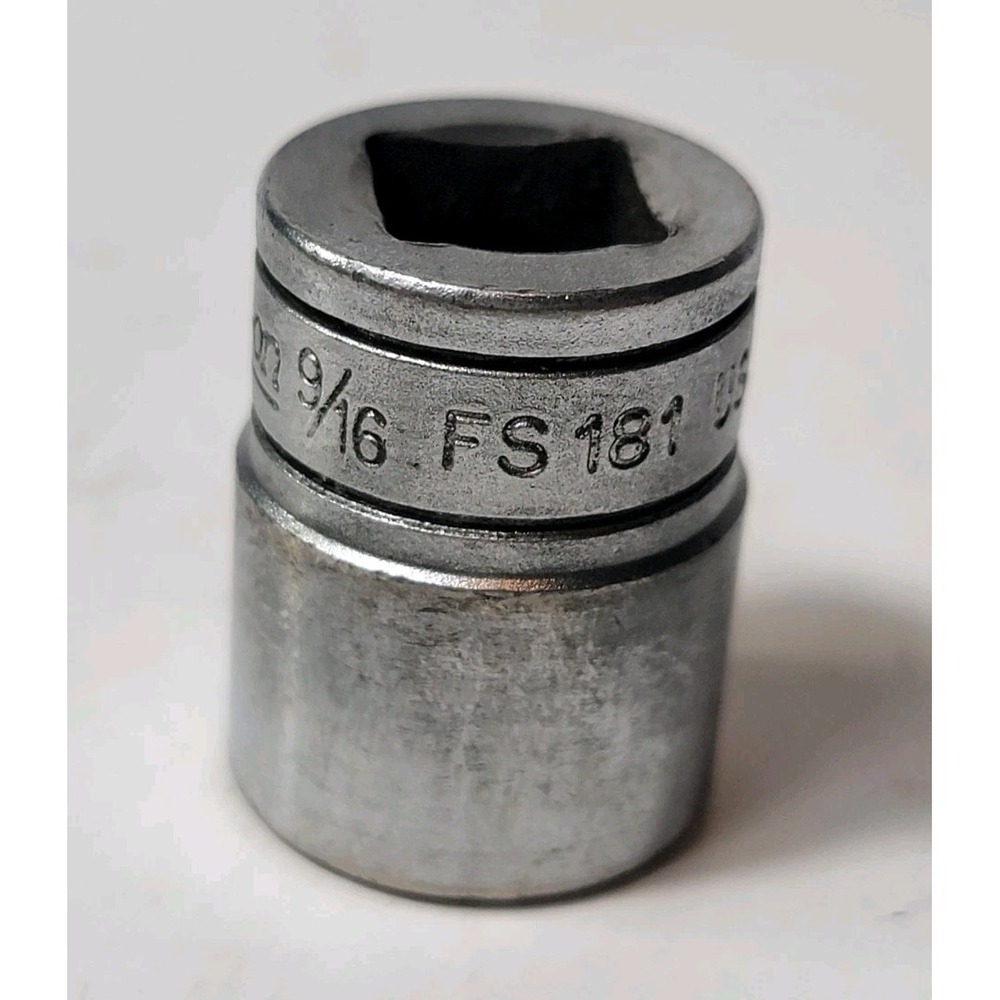 Snap-On‎ Tools 9/16" Socket SAE Flank Drive Shallow 3/8" Drive 6 Pt FS181
